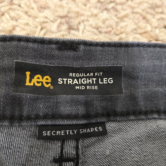 Lee Regular Fit Straight Leg Mid-Rise Gray Jeans Womens Size 10M - Picture 4 of 5